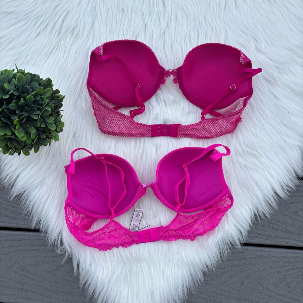 Victorias Secret Pink Lace Bra Bundle - Picture 2 of 4